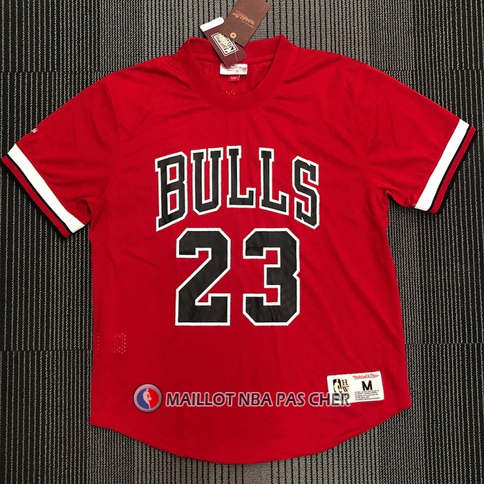Maillot Manche Courte Chicago Bulls Michael Jordan NO 23 Rouge2